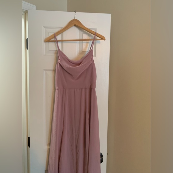 David’s Bridal Cowl Neck Chiffon Bridesmaid Dress - Picture 5 of 6